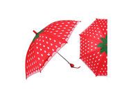 Χαριτωμένη ομπρέλα παιδιών λαβών φραουλών, μίνι ομπρέλα για χειρωνακτικό ανοικτό στενό παιδιών προμηθευτής