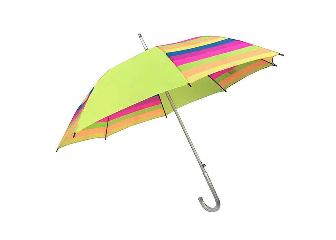 Ζωηρόχρωμη εύκαμπτη ομπρέλα λαβών J, ευθύ αντι UV ομπρελών λαβών προμηθευτής