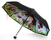 Συμπαγής ομπρέλα ταξιδιού υφάσματος πολυεστέρα/Pongee, αυτόματη ομπρέλα ταξιδιού προμηθευτής