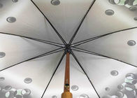 8 Pongee ομπρελών ραβδιών πολυεστέρα επιτροπών ξύλινο UV προστατευτικό Floral σχέδιο προμηθευτής