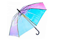 Σαφείς πλαστικές ομπρέλες βροχής Haft μετάλλων, διαφανής πλαστική λαβή ομπρελών βροχής προμηθευτής