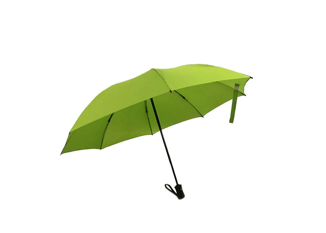 Πράσινες πτυχές επάνω στην ομπρέλα 23 ίντσες 8 εκτύπωση οθόνης μεταξιού άξονων μετάλλων επιτροπών προμηθευτής