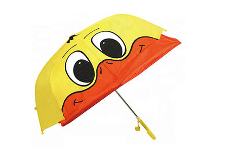 Το κίτρινο ισχυρό πλαισίων χαριτωμένο σχέδιο λογότυπων παιδιών προσαρμοσμένο ομπρέλα λειτουργεί ομαλά εύκολα προμηθευτής