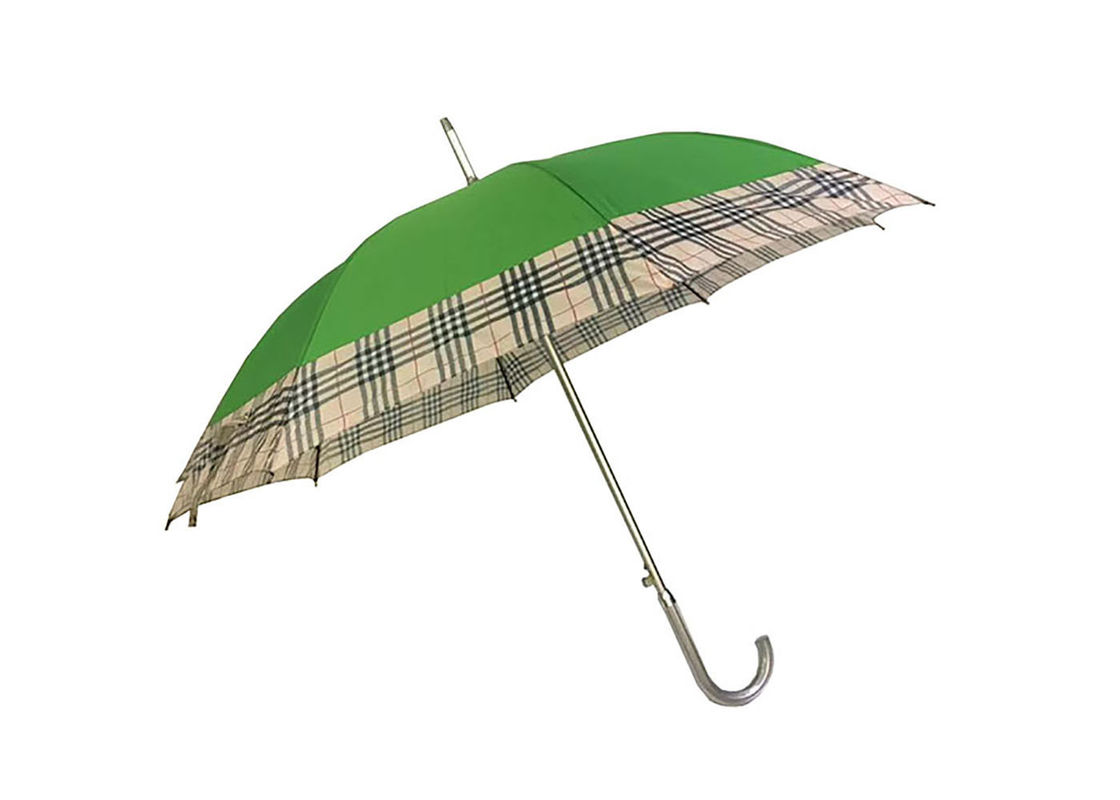 Πράσινη ομπρέλα λαβών J, μόνο αυτοκίνητο άξονων αργιλίου ομπρελών ανοίγματος ανοικτό προμηθευτής
