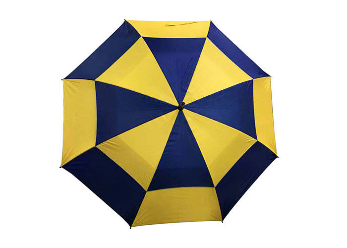 Μια Windproof ομπρέλα των ατόμων λειτουργίας χεριών, διπλή ομπρέλα γκολφ θόλων προμηθευτής